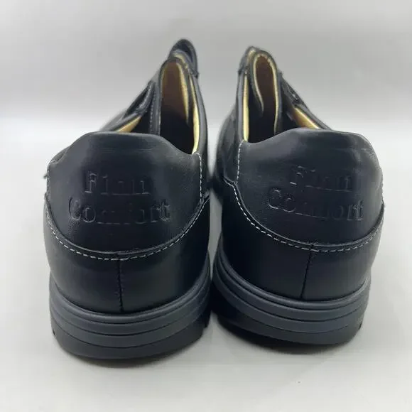 Finn Comfort Nasca Dual Strap Shoes Men Size 11 US, 45 EU Black Walking Sneakers